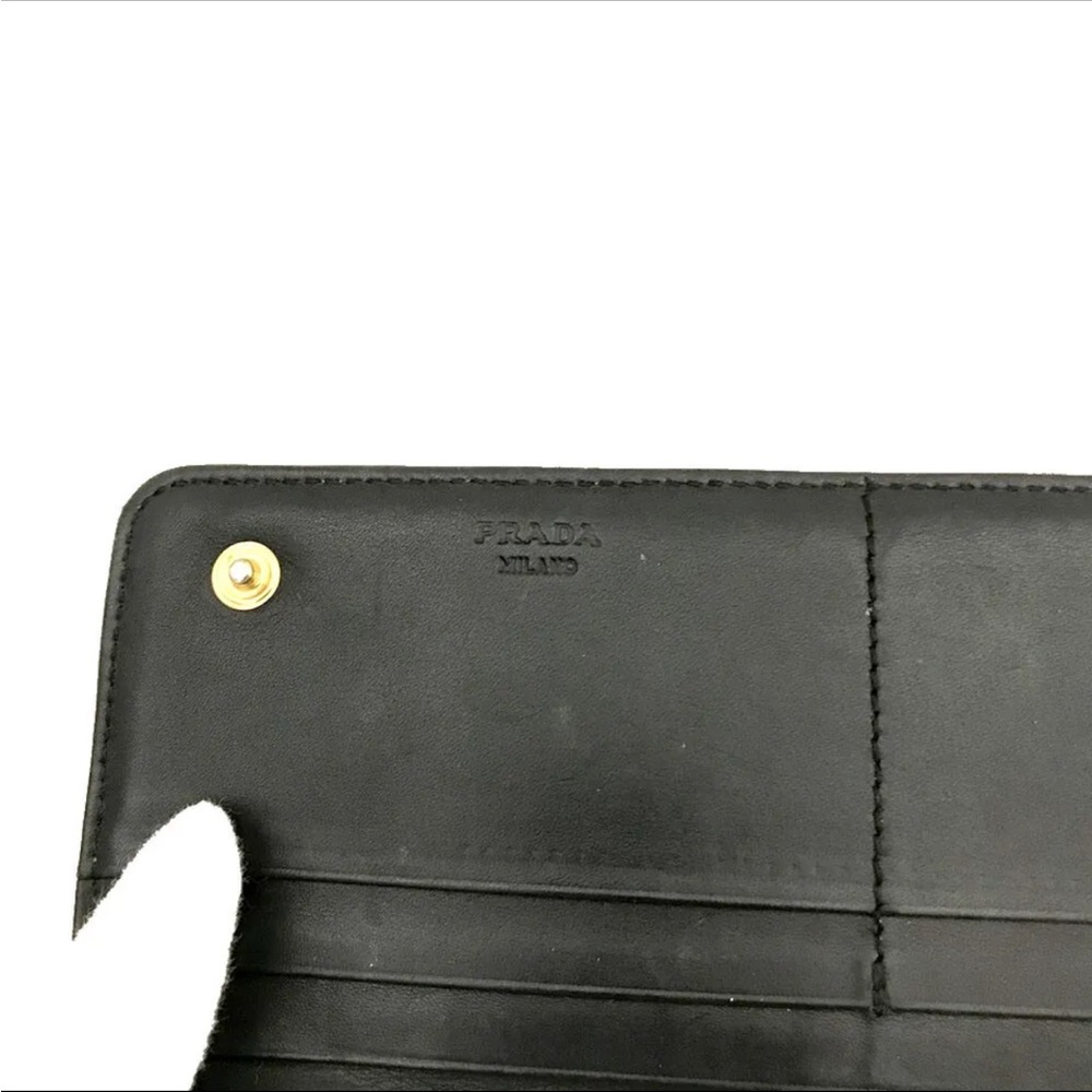 Authentic Rare PRADA Gorgeous black Tessuto Pietre Jeweled wallet - Picture 8 of 9